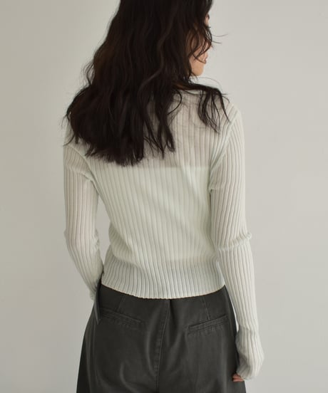 Sheer Rib Compact Cardigan t1911-451