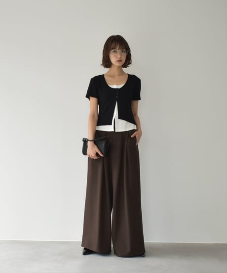 Layered Design Compact Cardigan t1911-427