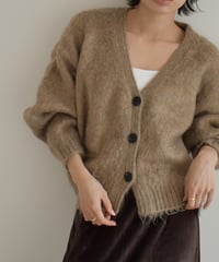 Vneck Shaggy Knit Cardigan t1911-491
