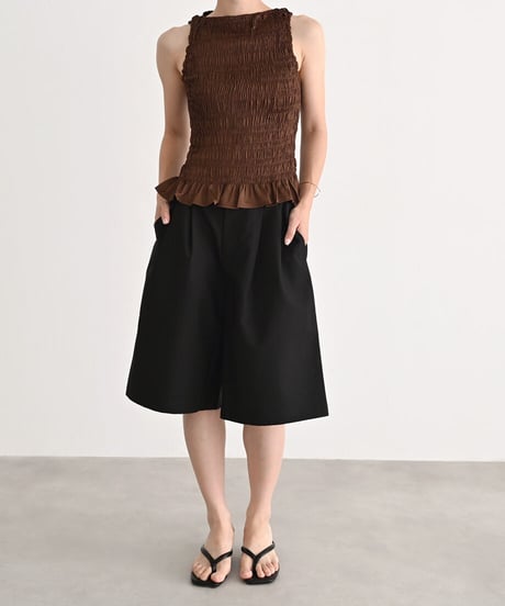 Shirring Nosleeve Tops t1911-557
