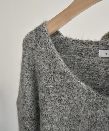 Melange Vneck Loose Knit t1911-485