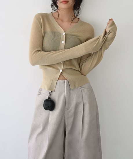 Compact Sheer Kint Cardigan t1911-523
