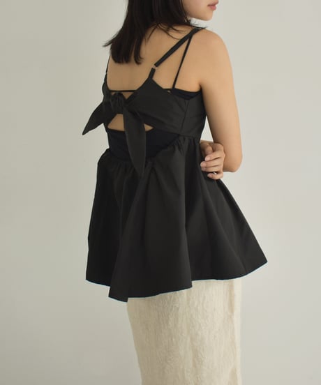 Back Ribbon Peplum Camisole t1911-299