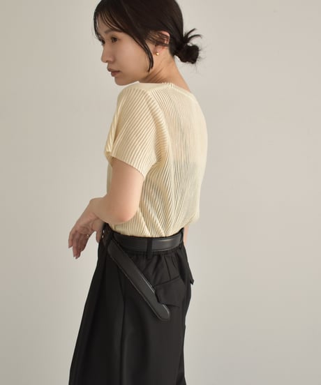 Stripe Sheer Tops t1911-278