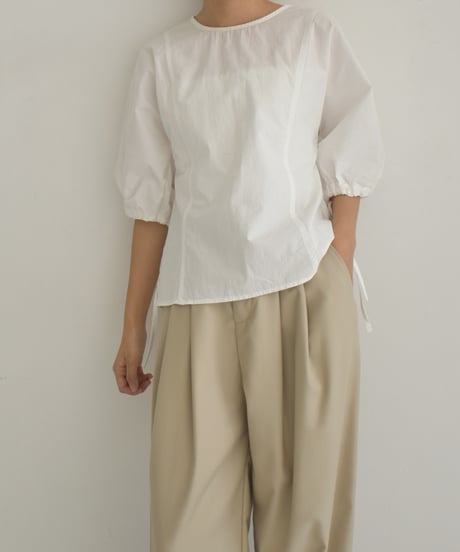Drawstring Sleeve Blouse t1911-301