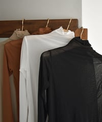 Sheer Turtleneck Tops t1911-138