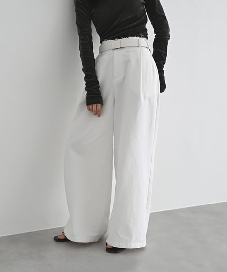 Cotton Tuck Wide Pants bo2000-188