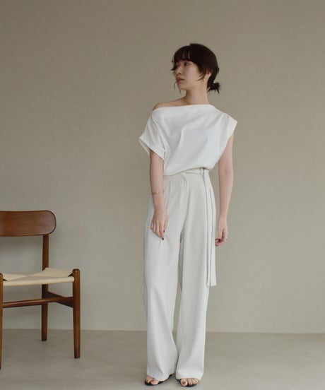 Side Ribbon Pants（Ecru） bo2000-53