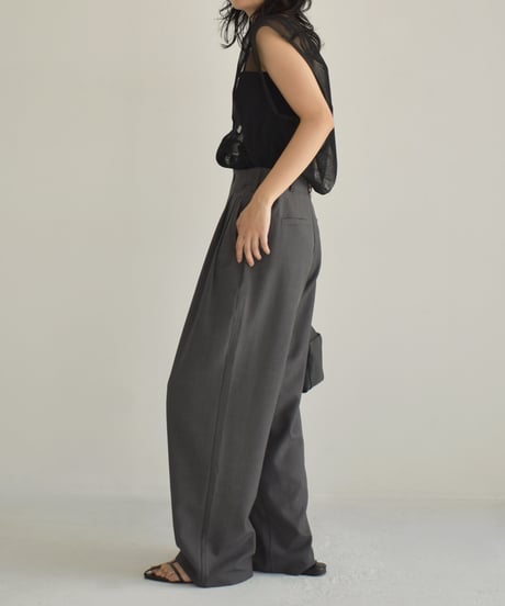 Piping Mesh Uneck Tops t1911-247