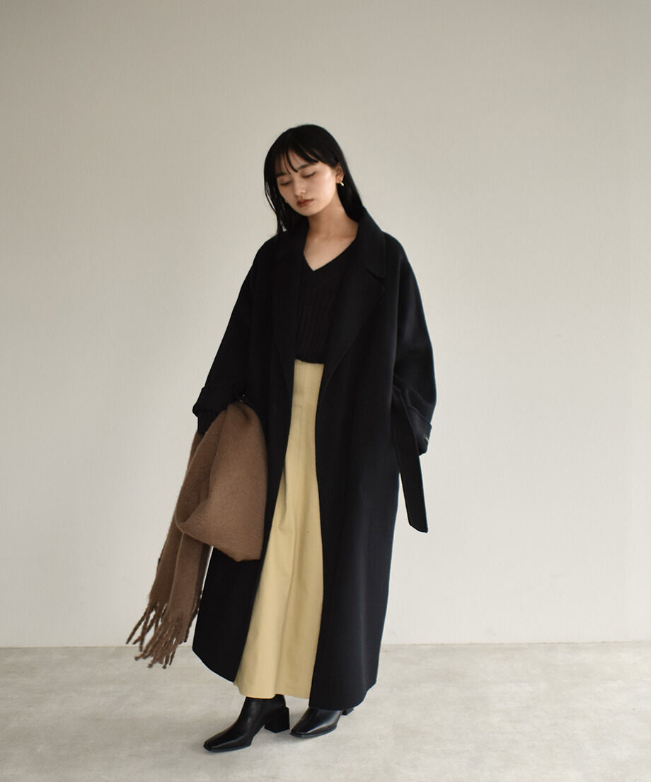 Wool Gown Coat(Black) | cizatto Wool Gown Coat(Black) | cizatto