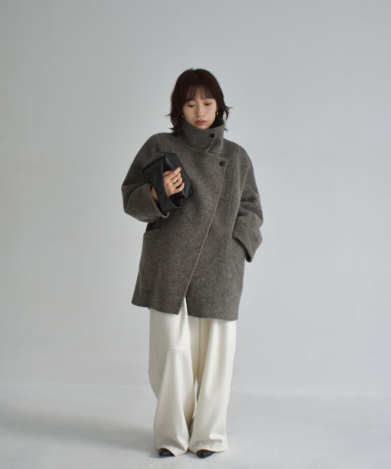 Stand Collar Midi Wool Coat c1911-61 | cizatto