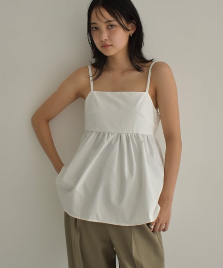 Back Ribbon Peplum Camisole t1911-299