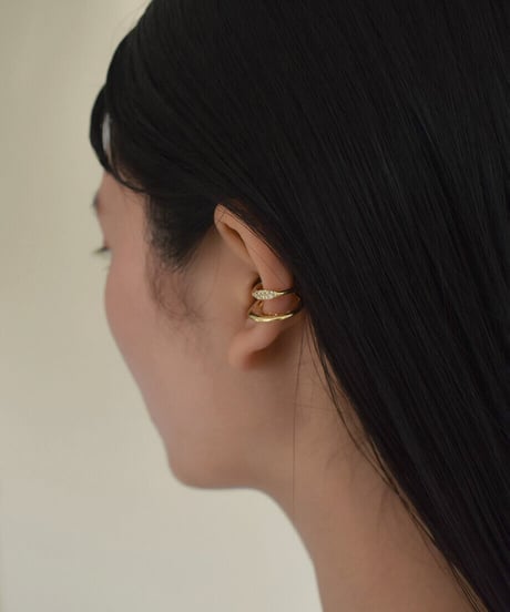 Stone Twoline Earcuff p1910-34