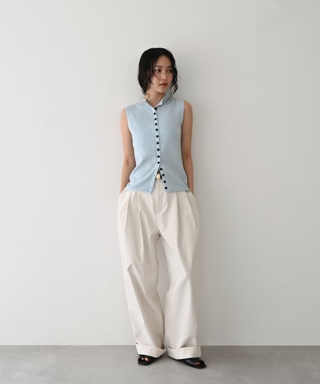 Front Button Knit Vest t1911-530