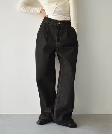High Waist Tuck Wide Denim bo2000-180