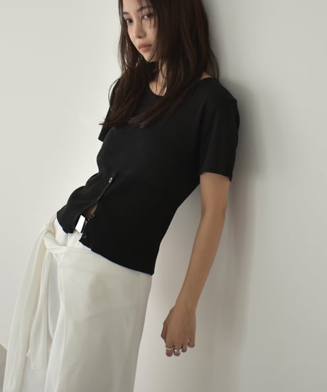 Waist Shape Button Knit Tops t1911-393