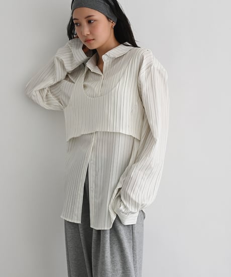 Stripe Bustier Shirt t1911-516