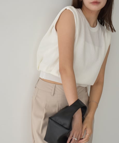 Shoulder Tuck Knit Tops t1911-426