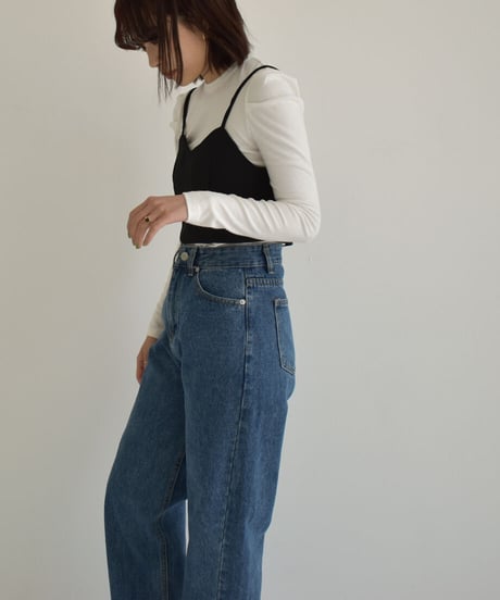 Back Zip Camisole（Black）【セットアップ着用可能】 t1911-181