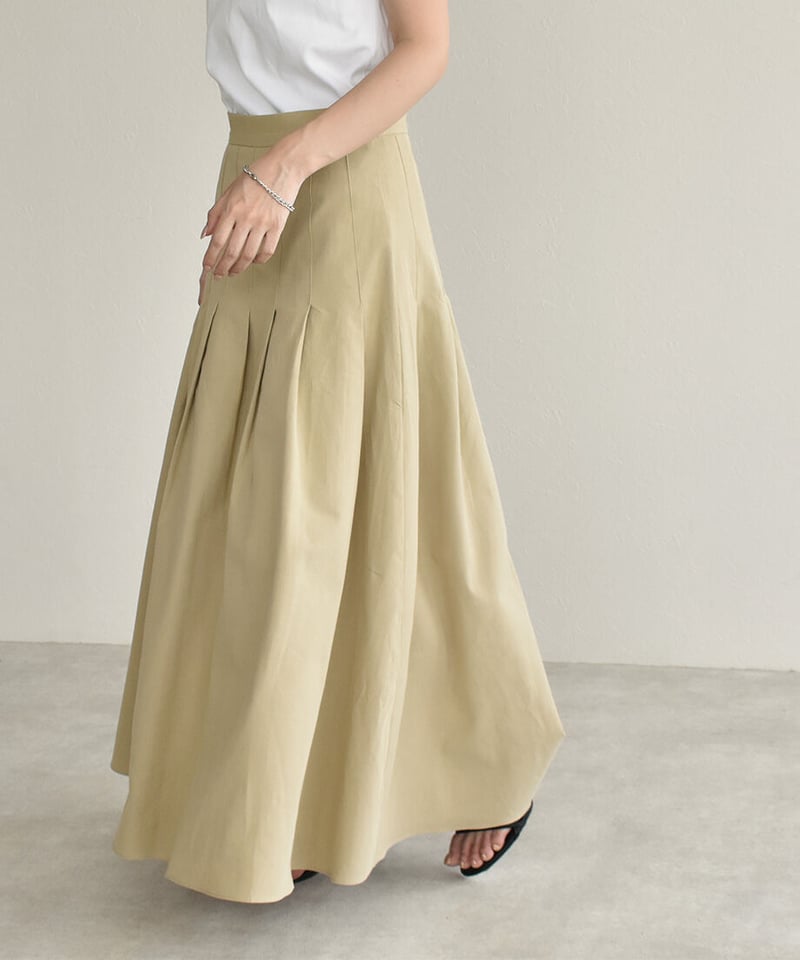 Pleats Flare Long Skirt | cizatto Pleats Flare Long Skirt | cizatto