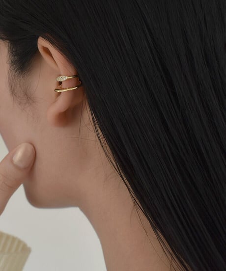 Stone Twoline Earcuff p1910-34