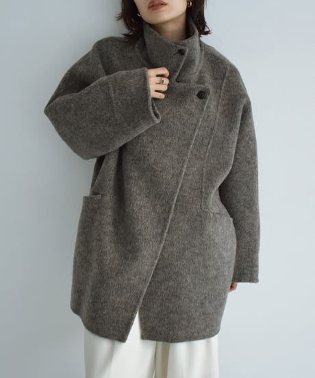 Stand Collar Midi Wool Coat c1911-61