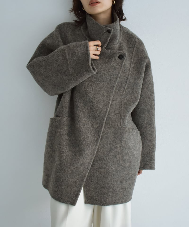 Stand Collar Midi Wool Coat c1911-61 | cizatto