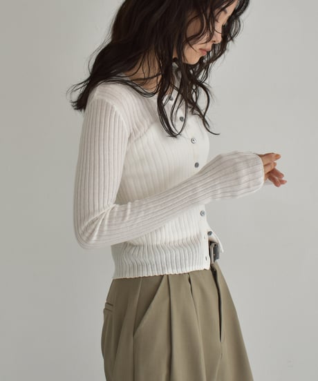 Sheer Rib Compact Cardigan t1911-451