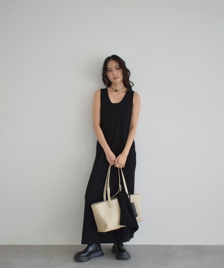 Stole Set Nosleeve Knit Onepiece op-0202009561