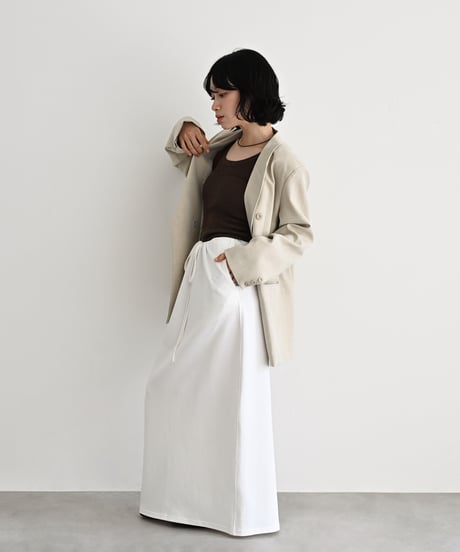 Drawstring Narrow Long Skirt bo2000-190