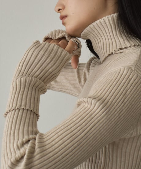 Fingerhole Turtle Neck Knit t1911-155