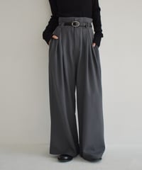 Highwaist Tuck Semiwide Pants bo2000-130