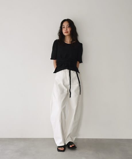 Layered Halfsleeve Sheer Knit t1911-435
