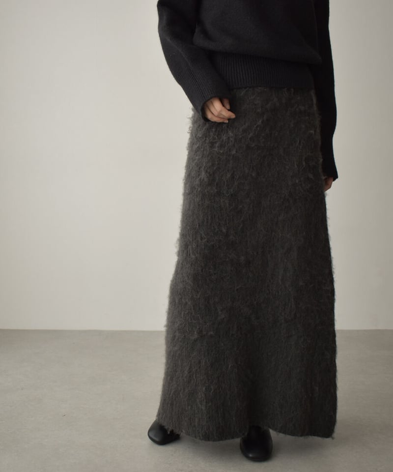 Shaggy Knit Skirt bo2000-74 | cizatto