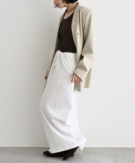 Drawstring Narrow Long Skirt bo2000-190