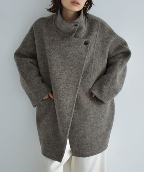 Stand Collar Midi Wool Coat c1911-61