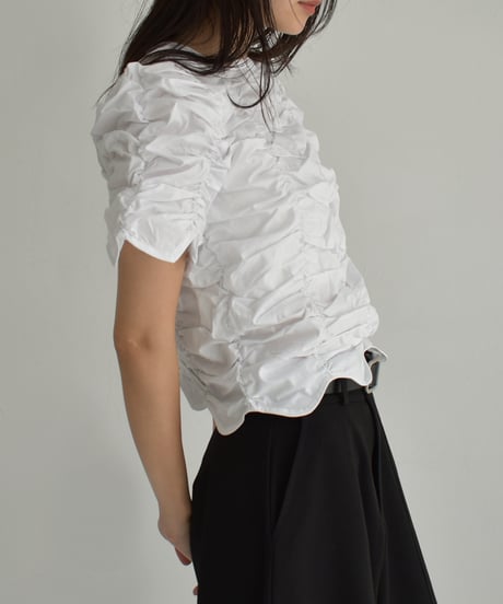 Shirring Compact Blouse t1911-374