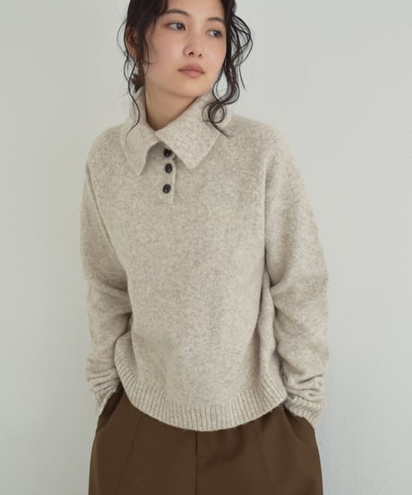Button Multineck Knit Tops t1911-489