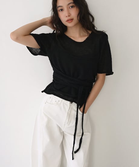 Layered Halfsleeve Sheer Knit t1911-435