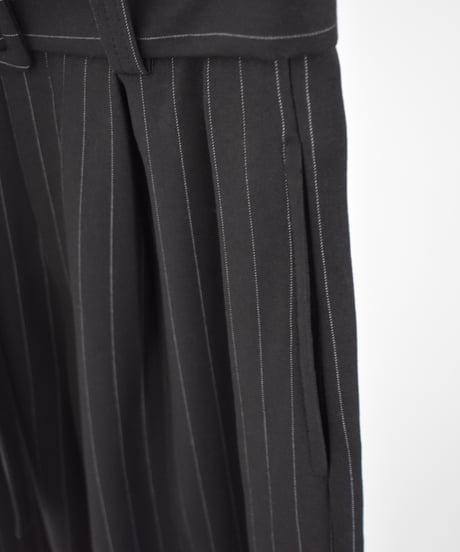 Stripe Cocoon Pants（Black）bo2000-194