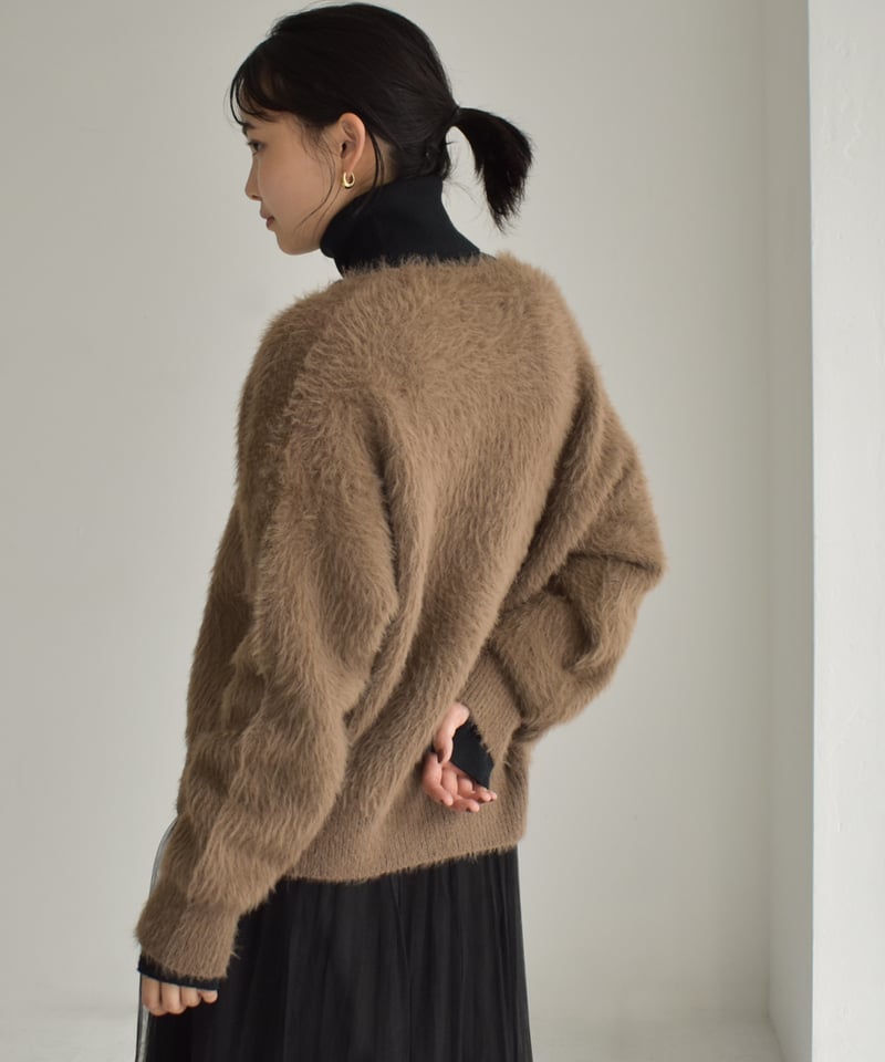 メルヴィンス SHAGGY CARDIGAN ブラウン サイズL S3075 Shaggy Cardigan – La Garçonne
