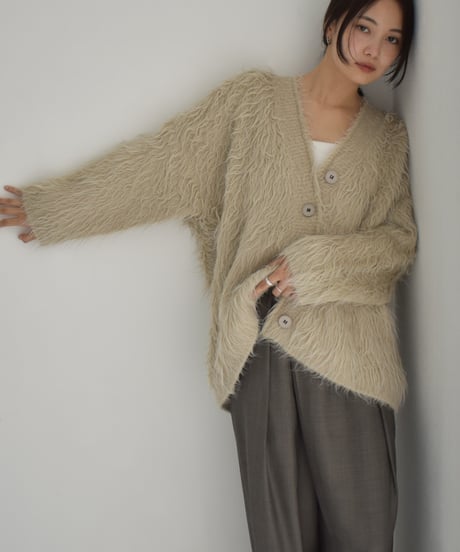 Hairy Shaggy Knit Cardigan t1911-314