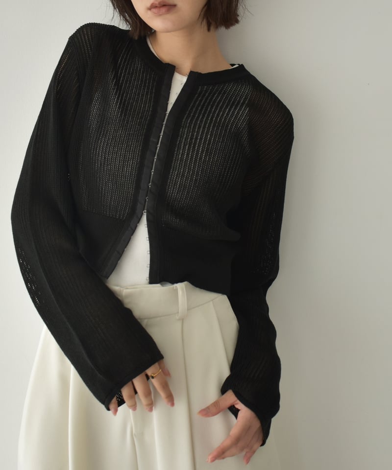 Mesh Knit Cardigan t1911-436 | cizatto