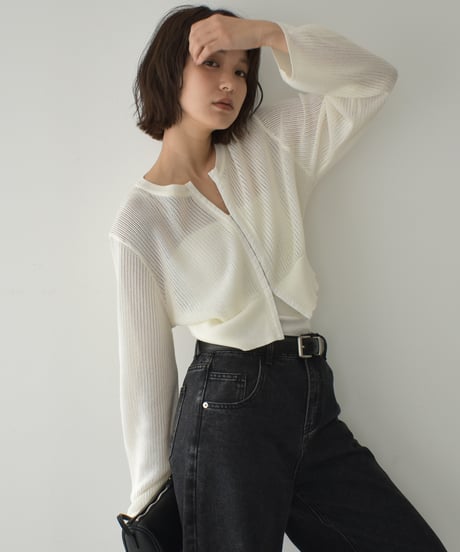 Mesh Knit Cardigan t1911-436