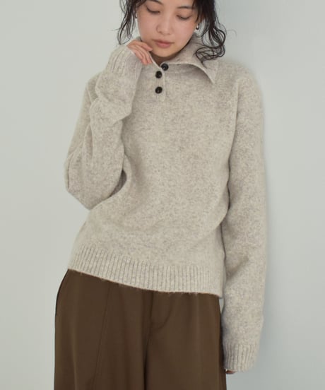Button Multineck Knit Tops t1911-489