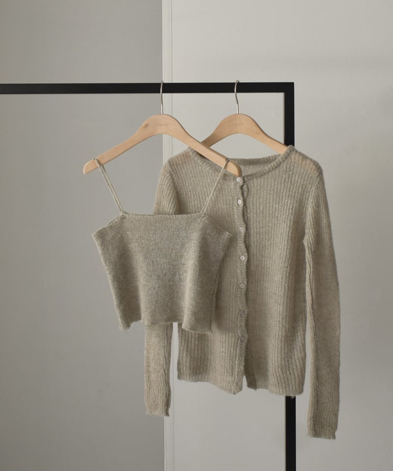 2piece Sheer Knit Cardigan t1911-344 | cizatto