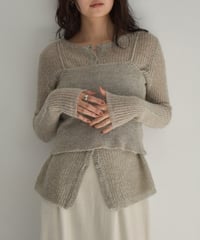 2piece Sheer Knit Cardigan t1911-344