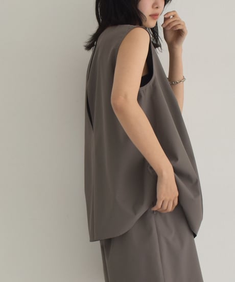 【STUDIO ENUL】Flare Sleeveless Top 200002