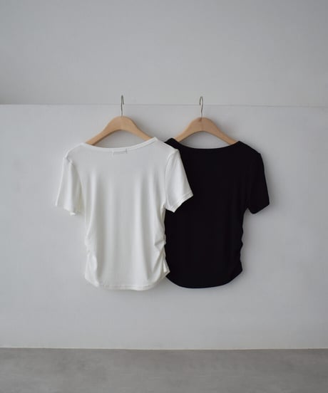Side Gather Square Tshirt t1911-554