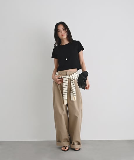 Key Neck Border Knit Cardigan t1911-515